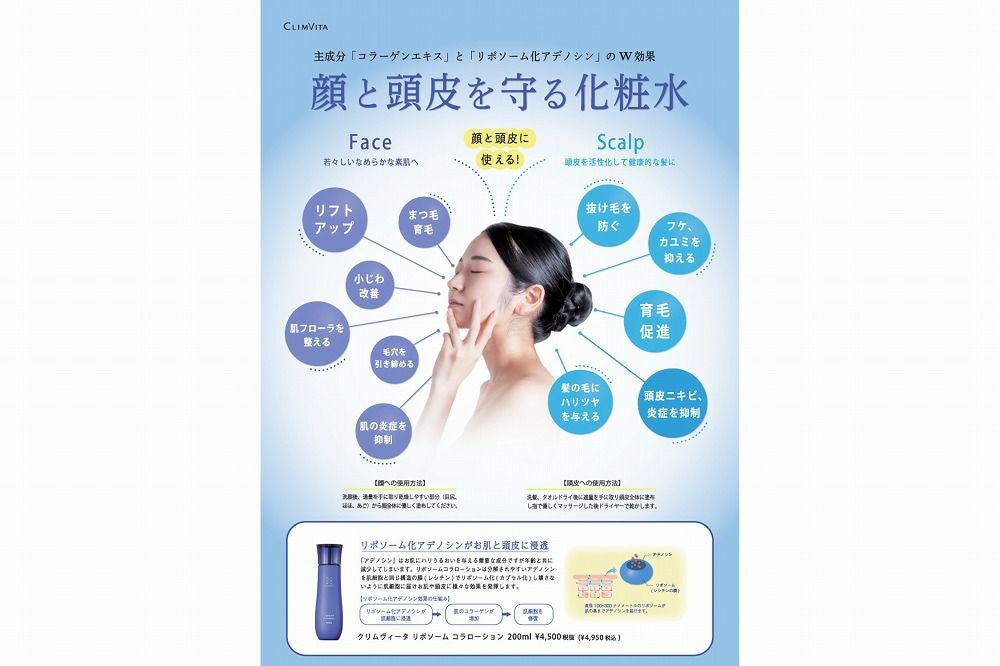 リポソームコラローション｜顔と頭皮に使いやすい化粧水・正規品