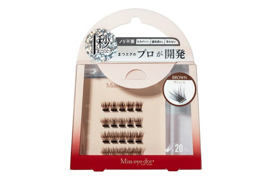 1秒まつエク ボリュームタイプ ブラウン（10-12mm）