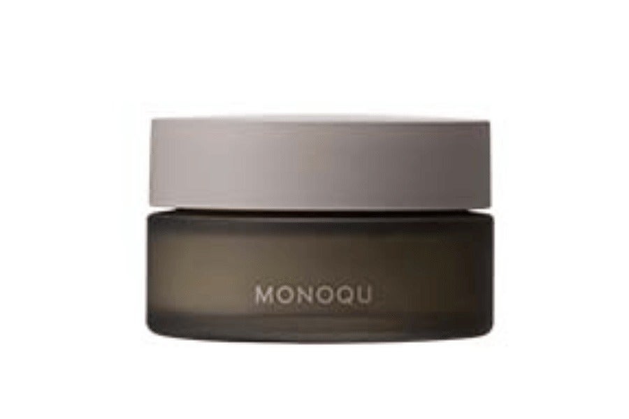 MONOQUロゴ入りのモノーク バームワックス容器 正面