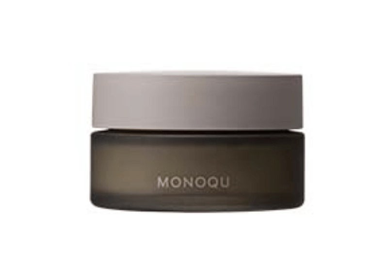 MONOQUロゴ入りのモノーク バームワックス容器 正面