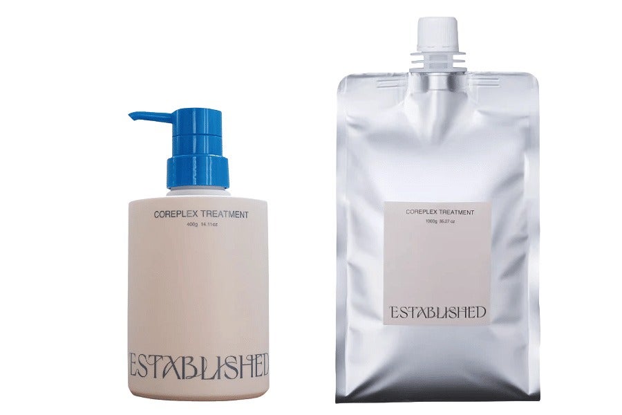 ESTABLISHED コアプレックス トリートメントのボトルとレフィル