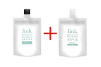 link ケラチンシャンプー200ml（黒キャップ）とケラチントリートメント200g（白キャップ）のPPTセット