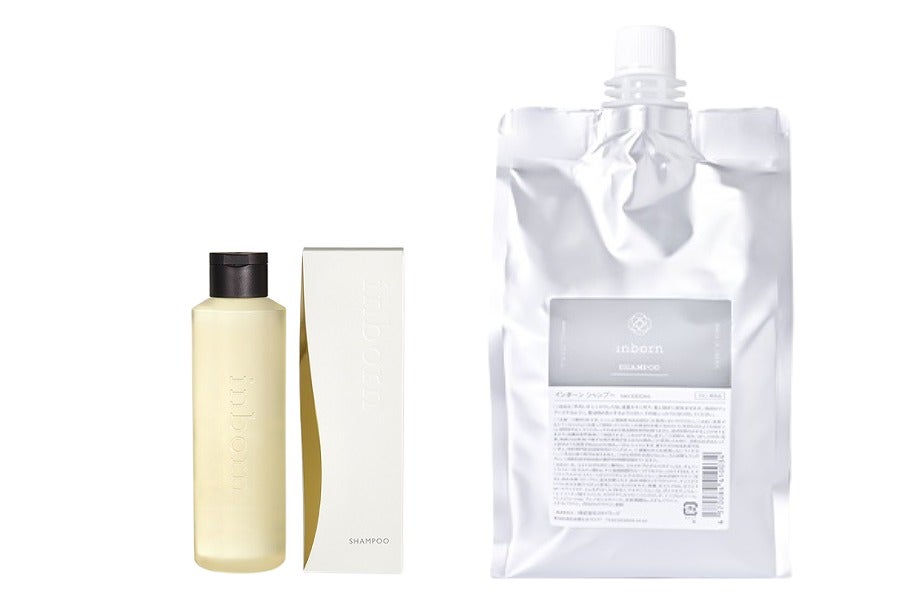 inborn シャンプー 300mLボトルと1000mL詰替パウチの画像