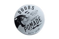 DOORS マットクリームポマードのシルバーのふたと黒いパンサー柄