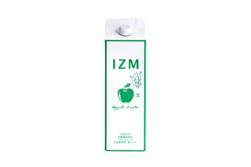IZM APPLE TASTE（アップル テイスト）1000mLのキャップ付きパック正面